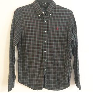 Ralph Lauren Scotch Plaid Button Down Shirt Size L
